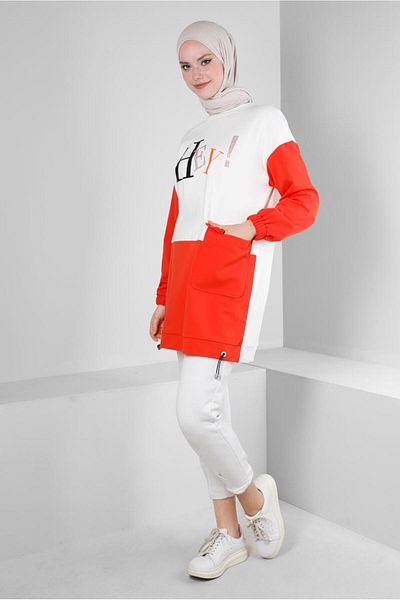 Alvina Tracksuit Tuniki - Printed and Pocketed 43555