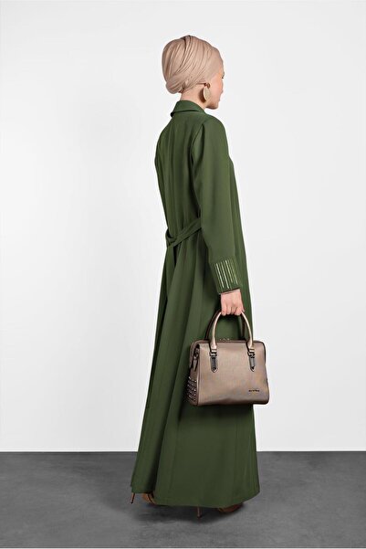 Alvina 1455 Model Hidden Buttoned Top Coat