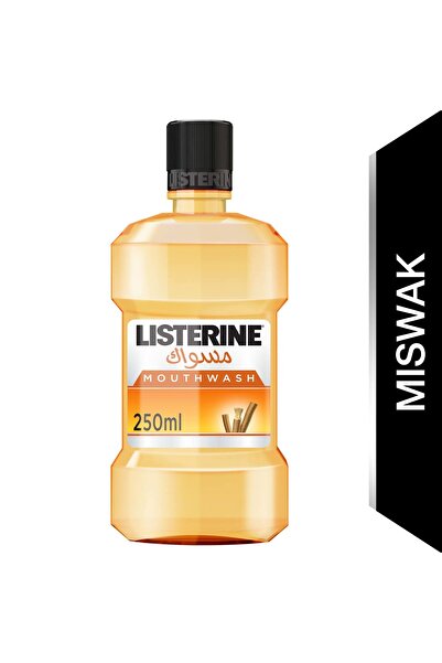 Listerine غسول فم مسواك ٢٥٠ مل - مستخلص طبيعي من مسواك للعناية بالفم ونفس منعش