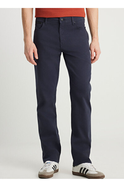 WRANGLER Normal Bel Straight Koyu Lacivert Erkek Chino Pantolon W1218646411 Texas Pantolon