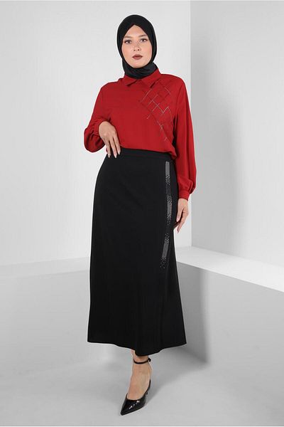 Alvina BALLOON ARM STONE DETAILED TUNIC 20236