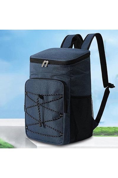 TECOS Geanta termoizolanta tip rucsac, Tecos, 18L, impermeabil, albastru inchis, dimensiuni 42x29x19 cm