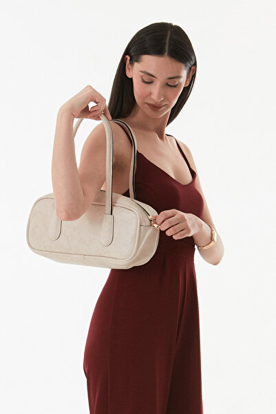 Fulla Moda Zippered Patent Leather Handbag