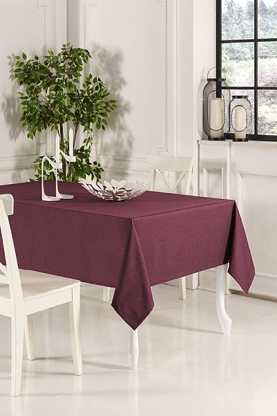 ASDİVA Claret Red Table Cloth 160X220 cm Simple Decorative Kitchen Living Room Restaurant Cafe