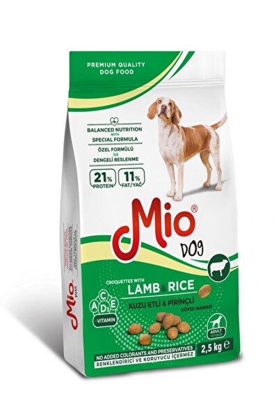 MİO Kuzu Etli Ve Pirinçli Yetişkin Köpek Maması 2,5 kg