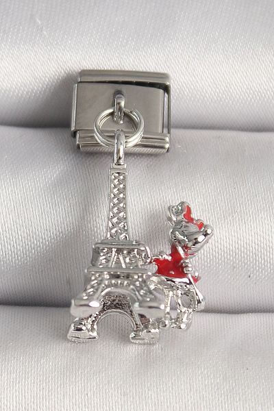Skygo 316L Steel Silver Color Eiffel Tower Model Nomination Charm - Tj-Bc1233