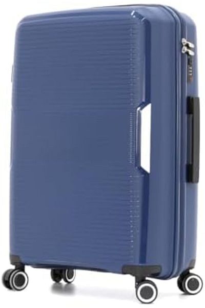 Giordano 3-Piece Hard Shell Luggage Set with Wheels, Sizes L 28-M 24-S 20 (Set of 3 Pieces, Blue), P