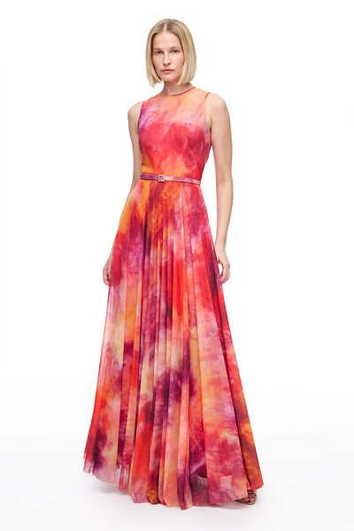 Perspective Multicolored Mepra Regular Fit Long Dress