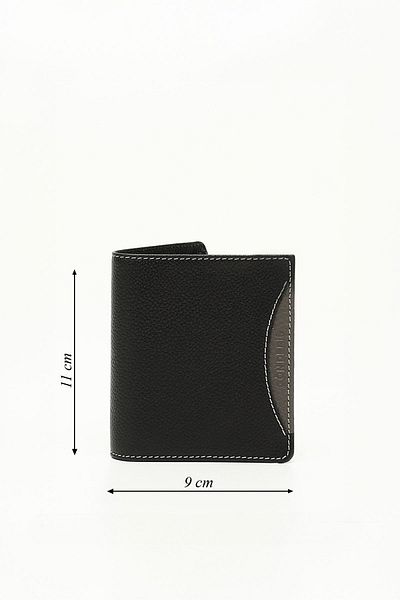 GÖNDERİ(R) BLACK ANTHRACITE Genuine Leather Vertical Men's Wallet 06660