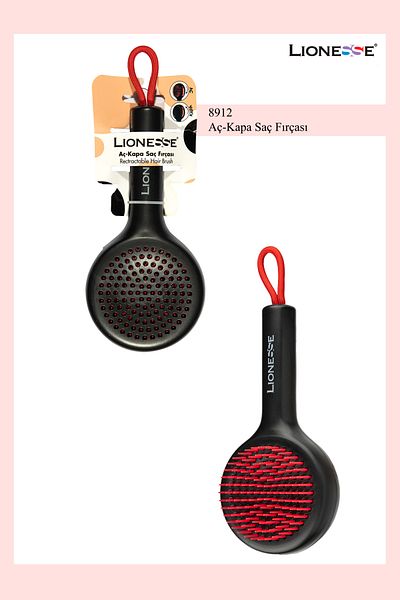 Lionesse Open-Close Hair Brush 8912 Black
