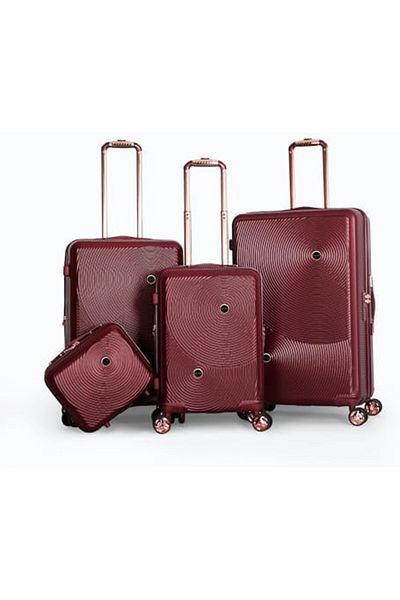 RUBY GOLF 3-Piece Plain Makeup Set by Ruby Golf - Sizes L 28-M 24-S 20 - BC 12 Burgundy, Polycarbonate (PC)