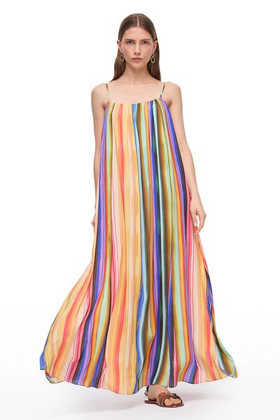 Perspective Multicolored Lyon Regular Fit Long Dress