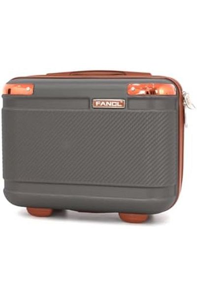 Fancl Trolley Bag Set of 4 Pieces - 3 Trolleys and 1 Makeup Bag, Gray