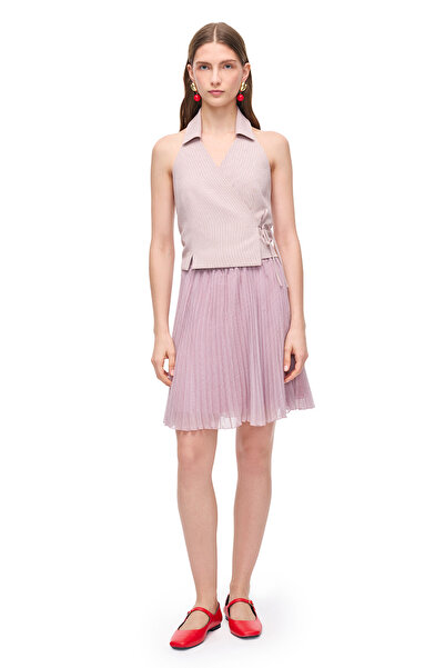 Perspective Çok Renkli Eliss Regular Fit Yüksek Bel Mini Boy Etek