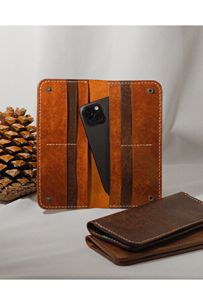 Glare Leather Goods Telefon Bölmeli Cüzdan - Hakiki Deri Cüzdan - Telefon Haz...