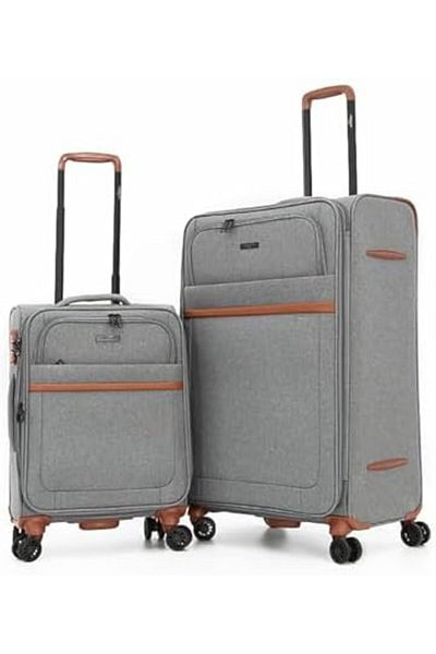 AMERICAN FLYER Double-Spinning Travel Bag in Yellow with Digital Lock and Two Separate Compartments