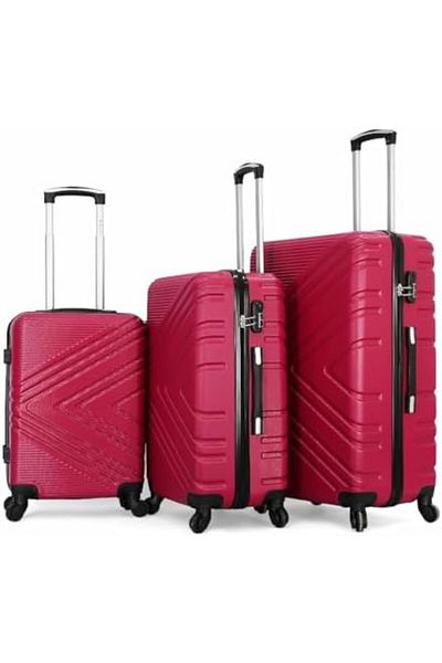 Giordano Unisex Luggage Set 136/3TR, Marsala, Polycarbonate (PC)