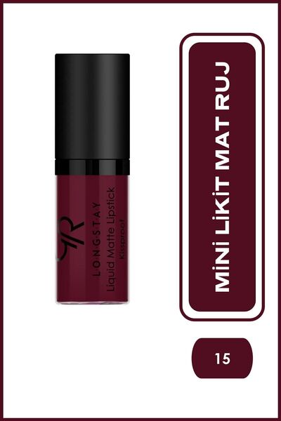 Golden Rose Longstay Matte Mini 15 Uzun Süre Kalıcı Likit Mat Ruj 3 ml