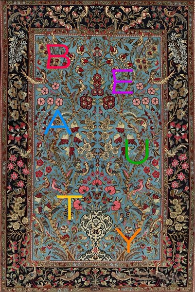 Rugs Modern Halı أوبال متعدد الألوان نمط تقليدي جميل مع تفاصيل النص المنسوجة ...