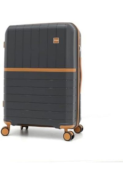 Titan Travel Bags with Double Spinner Wheels and Digital Lock - Sizes L 28, M 24, S 20, Charcoal