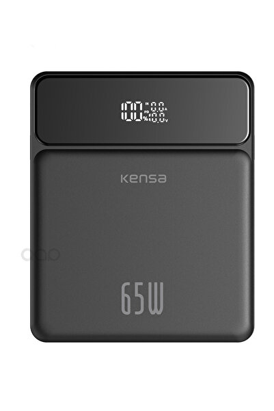 QAP 65w Kendinden Kablolu Turbo Hızlı Şarj Power Bank Macbook & Notebook Şarj Eder 65 Watt 20,000 Mah