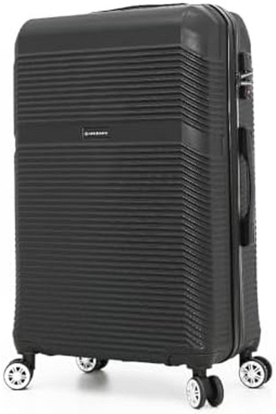Giordano Luggage Set of 3 Sizes 32/26/20, Double Spinner Wheels with Digital Lock (Black, 32IN/26IN/