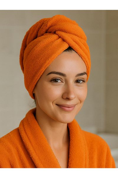Ender Home قبعة تجفيف الشعر من القطن بنسبة 100% بأزرار من Cottonverse