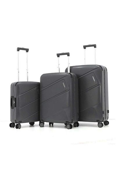SONADA Hardshell Luggage Trolley Bag 3 Pieces Set, Grey