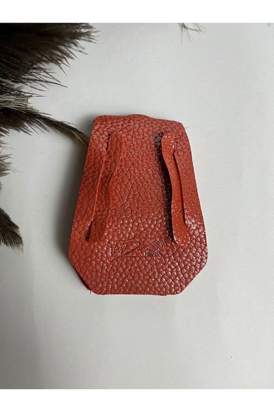 TROYDER Genuine Leather Women Keychain Silvery Pomegranate Blossom Color