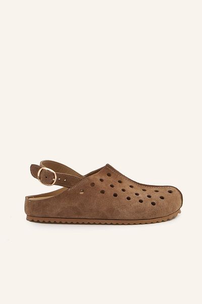 MARCATELLI Mink Suede Movida Leather Slippers