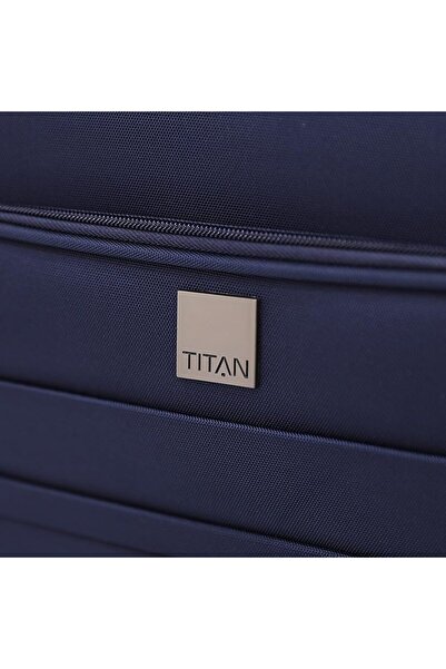 Titan Travel Suitcases with Dual Spinner Wheels and Digital Lock (3-Piece Set, Navy Blue)