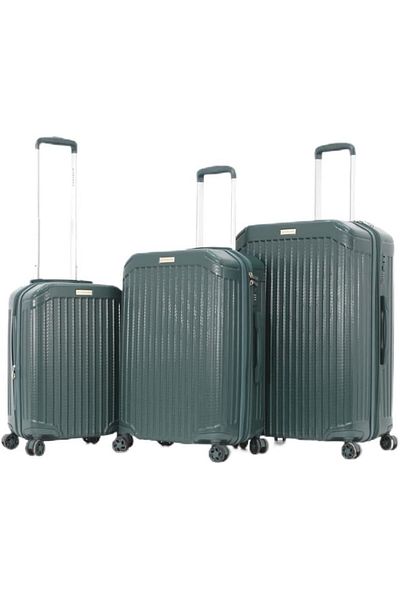 Giordano 3-Piece Hardshell Luggage Set for Unisex (Dark Green)