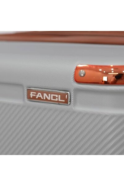 Fancl Luggage Set, Includes 3 Trolleys + Makeup Bag, Silver, 4 Pieces