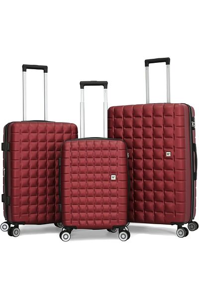 VERAGE Travel Bag Set of 3 Pieces, Red, Polycarbonate (PC)