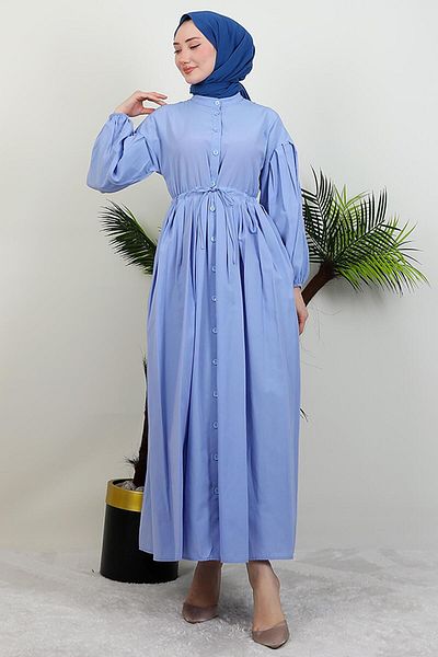 GİYZAMİLA Πλισέ Πριγκίπισσα Φόρεμα Baby Blue