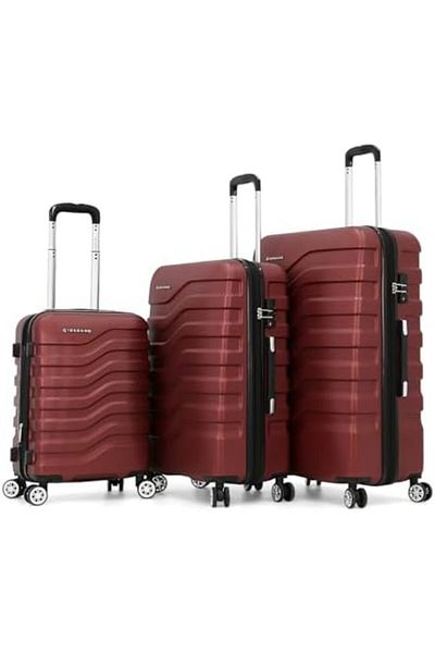 Giordano Travel Luggage with Double Spinner Wheels, ABS Material 25/164815/3TR