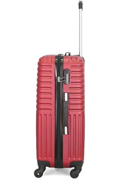 Giordano 3-Piece Luggage Set with Spinner Wheels, Red, Polycarbonate (PC)