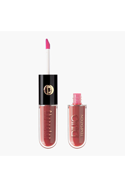 Character Cosmetics ملمع شفاه Duo Temptation وأحمر شفاه غير لامع