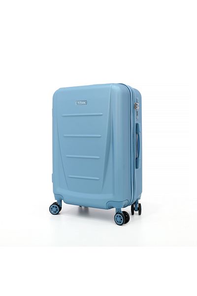 Titan مجموعة حقائب سفر صلبة بعجلات، 3 قطع، أزرق (S-20"، M-24"، L-28")