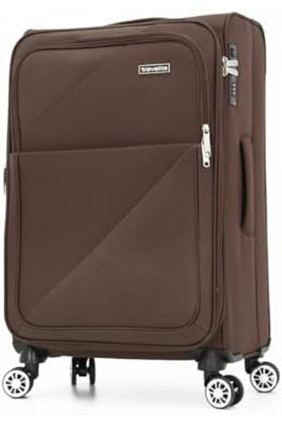 Travelite 3-Piece Polyester Wheeled Luggage Set for Unisex L28-M24-S20 (Brown)