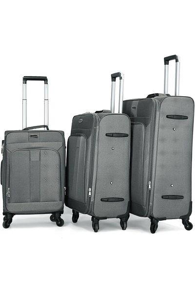 Giordano Unisex Luggage Set 09Sm/3TR, Gray, Polyester