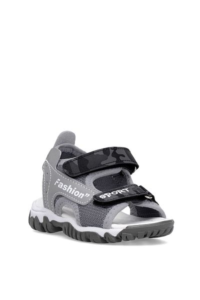 Ayakkabı Fuarı Elit Sha-B-022-25Y Baby Boy Flat Sandals Gray