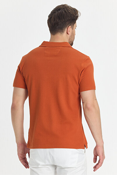 Frappoli Ανδρικό μπλουζάκι με γιακά πόλο με κανονική εφαρμογή Waffle 100% βαμβάκι POLOYAKA