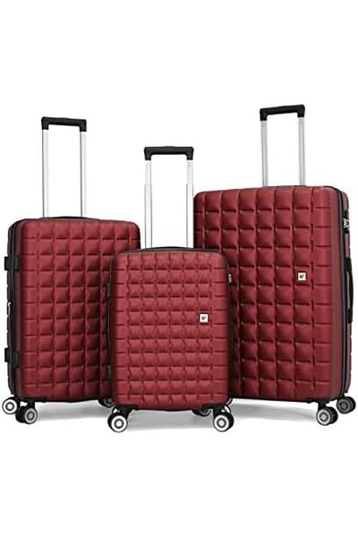 VERAGE Travel Bag Set of 3 Pieces, Red, Polycarbonate (PC)