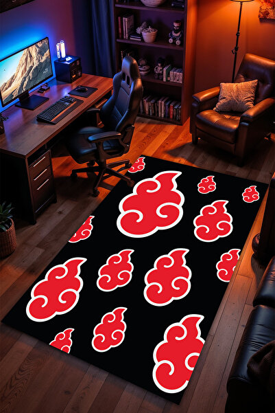 Charmbi Naruto Akatsuki Desenli Kaymaz Taban Makinede Yıkanabilir Gaming Oyun...