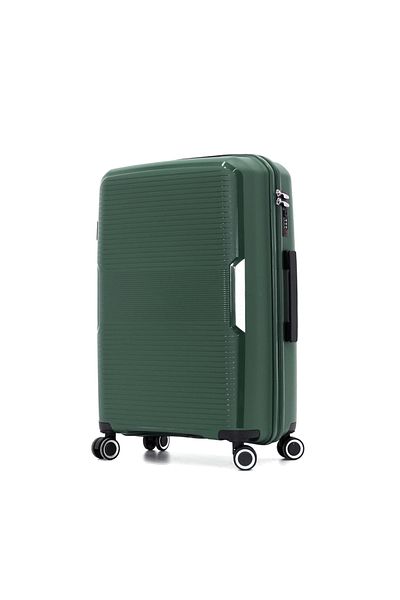 Giordano Unisex 3 Piece Hard Trolley Bag Set L 28-M 24-S 20 (3 Piece Set, Green)