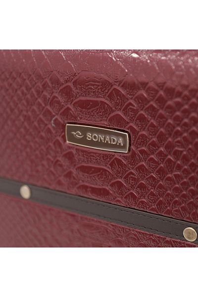 SONADA Hardshell Luggage Trolley Bag 3 Pieces Set, Red (S-20", M-24", L-28")