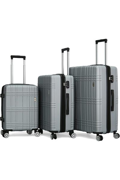 VERAGE Suitcase 3 Pcs, GREY, TSA Lock, L 28/M 24/S 20