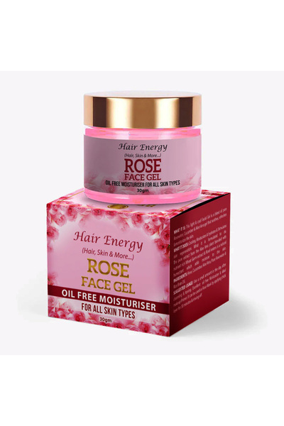 Hair Energy جل الورد للوجه | خلاصة الصبار والخيار وزيت نخالة الأرز | مثالي لج...
