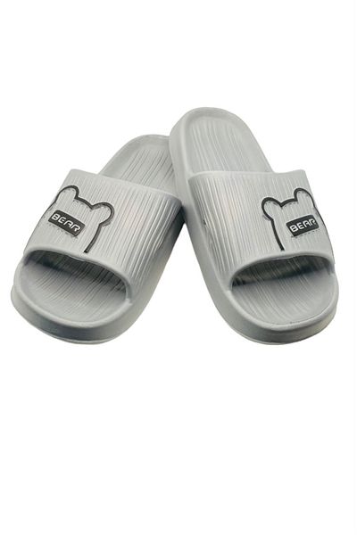 TECOS Men's Beach or Pool Slippers, Size 42-43, 26.5 Centimeters, Teddy Bear Print